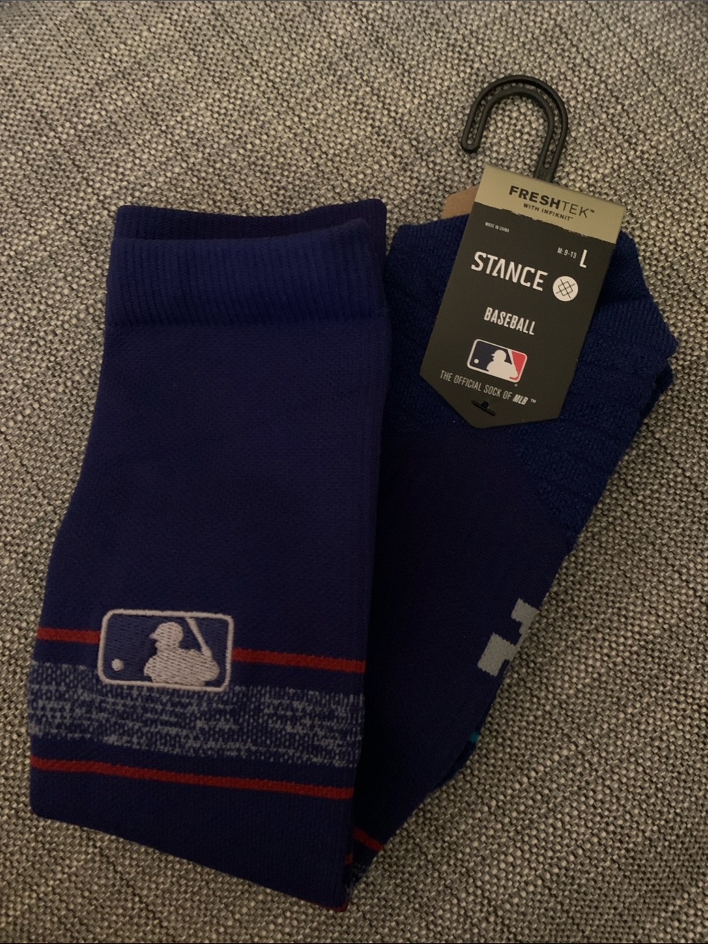 Stance LA Dodgers NWT Sz L Navy MLB OTC Athletic Socks with Red & Gray Accents